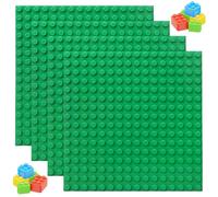 Piccolo piastra di costruzione compatibile con piastre Duplo,Classic Base Verde Piccolo, Piccolo piastra di base,Superfice per Costruzioni Creative, Idea Regalo per l'Apprendimento, 24 x 24 cm(4 Pezzi