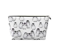 Piccolo pinguino sveglio in inverno, Borsa per il trucco Borsa per cosmetici Borsa da toilette da viaggio portatile Borsa da toilette