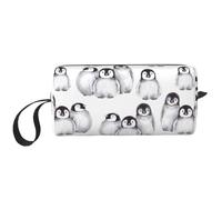 Piccolo pinguino sveglio in inverno, Borsa per il trucco Borsa per cosmetici Borsa da toilette da viaggio portatile Borsa per trucco Organizer