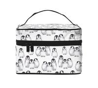 Piccolo pinguino sveglio in inverno, Borsa per il trucco Borsa per cosmetici Borsa da viaggio portatile da viaggio Astuccio per matite