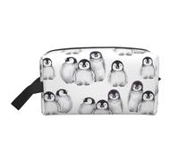 Piccolo pinguino sveglio in inverno, Borsa per il trucco Borsa per cosmetici Borsa da viaggio portatile da viaggio Borsa per trucco Organizer