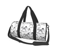 Piccolo pinguino sveglio in inverno, Borsone da viaggio di grande capacità Borsa rotonda Borsa da viaggio sportiva Borsa da viaggio Borsa da fitness