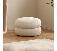 Piccolo poggiapiedi in tessuto grigio, versatile sgabello per la casa per soggiorno o camera da letto, perfetto per cambiare le scarpe, tavolino da caffè e posti a sedere extra