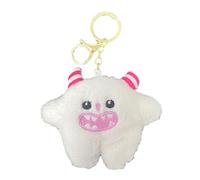 Piccolo portachiavi per giocattoli da peluche, dimensioni tascate di animali di peluche giocate morbida bambola imbottita tavolo da bambola borse a ciondolo in metallo 10 x 10 cm