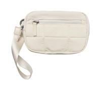 Piccolo portafoglio a tracolla da polso con porta carte e tasca con cerniera portamonete trapuntato per donne Sport e uso quotidiano pochette da polso trapuntata, O, One Size