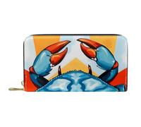 Piccolo Portafoglio Abstract Blue Crab Painting Portafoglio Borsa Multiuso Porta Monete Adatta Clutch Piccolo Borsa Per Bambini, Uomo, Figlia
