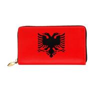 Piccolo Portafoglio Albania Flag Portamonete Squisito Portafoglio In Pelle Multiuso Portamonete Da Donna Per Adolescente, Figlia, Donna