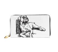Piccolo Portafoglio Boxer Dog Canine Hand Drawn Portamonete Vintage Portafoglio Stile Retrò Porta Monete Per Adolescente, Madre, Figlia