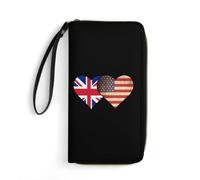 Piccolo Portafoglio British Flag And Us Flag Portamonete Da Donna Squisito Clutch Piccolo Borsa Multiuso Portafoglio Borsa Per Donna, Figlia, Bambini