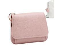 Piccolo portafoglio da donna in pelle PU Tri-Fold Compact Cash Money Holder, rosa, Refer to description, Unisex