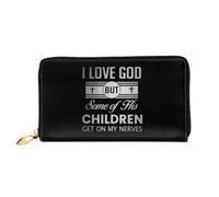 Piccolo Portafoglio I Love God But Some Of His Children Get On My Nerves Clutch Piccolo Borsa Morbido Coin Purse Elegante Portafoglio In Pelle Per Donna, Ragazze, Uomo