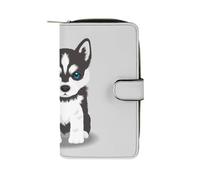 Piccolo Portafoglio Siberian Husky Puppy Portafoglio In Pelle Elegante Portamonete Da Donna Stile Retrò Coin Purse Per Bambini, Uomo, Figlia