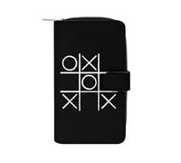 Piccolo Portafoglio Tic Tac Toe Noughts And Crosses Board Pochette Morbido Pu Portamonete Stile Retrò Portafoglio Borsa Per Adolescente, Donna, Ragazze