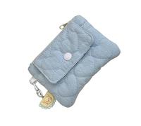 Piccolo portamonete alla moda con chiusura a scatto e cerniere per conservare carte e documenti, Love Blue, Bohemian