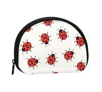 Piccolo portamonete con stampa di matematica geometria g alcolo, portamonete semicircolare con cerniera, mini portamonete portatile, borsa per bambini per donne e uomini, Motivo coccinelle