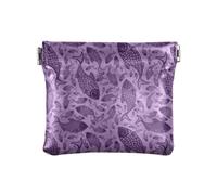Piccolo portamonete da donna in pelle, impermeabile, borsa per il trucco, borsa da cambio, borsa per ragazze e signore, senza cuciture, viola, pesce hawaiano, Multicolore, 1 size, Moderno/adattabile