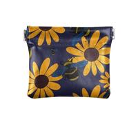 Piccolo portamonete da donna in pelle portafoglio estivo floreale ape felice buona fortuna Yyellow uomo donna carta da viaggio portachiavi organizer, Summer Floral Bee Happy Good Luck Yyellow, 1 Size,