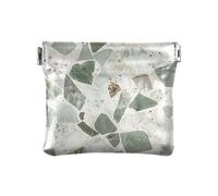 Piccolo portamonete geometrico in pelle, gioiello fantasia per donna e ragazza