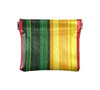 Piccolo portamonete in pelle a righe colorate nazionali borsa portatile per trucco borsa cambiamento borsa per ragazze signore borsa