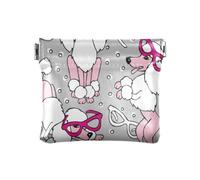 Piccolo portamonete in pelle carino organizer per chiavi per le donne cane carino cartone animato Merry Christmas, Cane carino cartone animato Buon Natale, 1 size, Moderno/adattabile