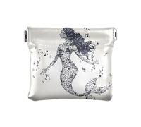 Piccolo portamonete in pelle con motivo di tarocchi con angelo, per ragazze e donne, Nota musicale sirena, 1 size, moderno