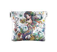 Piccolo portamonete in pelle con motivo di tarocchi con angelo, per ragazze e donne, Sirena Estetica, 1 size, moderno