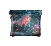 Piccolo portamonete in pelle con motivo di tarocchi con angelo, per ragazze e donne, Sirena verde acqua, 1 size, moderno