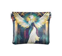 Piccolo portamonete in pelle con motivo di tarocchi con angelo, per ragazze e donne, Tarocchi Angelo, 1 size, moderno