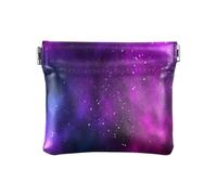 Piccolo portamonete in pelle PU Galaxy Universe Squeeze Coin Pouch con clip a scatto design Star Space Mini portafoglio borsa per monete, carte e oggetti essenziali, Multi, moderno