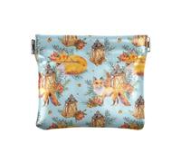 Piccolo portamonete in pelle unico porta carte per ragazze signore borsa acquerello volpe, multicolore, taglia unica, moderno/aderente, Multicolore, Taglia unica, Moderno/aderente