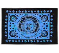 Piccolo poster mandala arazzo bohomiano hippy blu da appendere al muro The Mo...