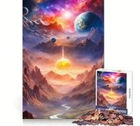 Piccolo puzzle a stella per ragazzi, 1000 pezzi, gioco di logica mentale, antistress, taglio preciso, regalo di Babbo Natale 50x75cm