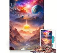Piccolo puzzle a stella per ragazzi, 1000 pezzi, gioco di logica mentale, antistress, taglio preciso, regalo di Babbo Natale 50x75cm