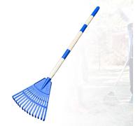 Piccolo rastrello per foglie, pulizia rapida, 14 denti, rastrello per