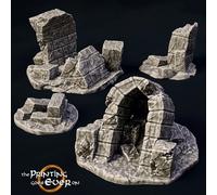 Piccolo Ruinen a-D Tabletop Terreno - 28mm Tabletop Modelli - SDA D Pathfinder