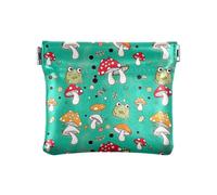 Piccolo sacchetto per le donne, carino cane blu portamonete porta carte, piccola borsa per il trucco per le donne, Funghi Rane, Taglia unica, Funghi Rane
