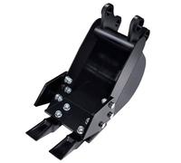 Piccolo secchio di escavatore mini stretto scavatore stretto secchio in lega in lega 7,87 pollici con 2 lama anteriore per il dragaggio del fiume di scavo del gasdotto