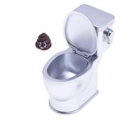 Piccolo sedile del water di simulazione con effetto sonoro a filo per case delle bambole accessori realistici decorazioni da bagno da collezione case delle bambole set da bagno Decors in miniatura