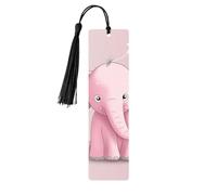 Piccolo segnalibro a forma di elefante, segnalibri in legno con nappa, segnalibro per amanti dei libri, segnalibri di pagina, regali di lettura per donne e uomini, etichetta in legno fatta a mano.