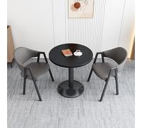 Piccolo set di tavolo rotondo e sedia per balcone, scrivania da ufficio, sala da pranzo, mobili compatti per il tempo libero e gli spazi di negoziazione