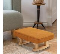 Piccolo sgabello poggiapiedi con gambe in legno per letto, ufficio, sala da