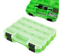 piccolo strumento | Organizer trasparente con 34 scomparti - Contenitore hardware con coperchio trasparente, per boccole piccole viti viti viti officina domestica Garage