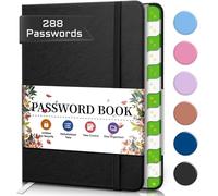 Piccolo Taccuino Porta Password Con Schede Alfabetiche, Taccuino Con Password Per Il Computer E L'indirizzo Internet Per Il Login Ai Siti Web Per Gli Anziani - Nero