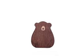 Piccolo tagliere a forma di orso in noce con due lati per la preparazione e il servizio degli alimenti in cucina in stile minimalista (33 x 20 x 1,5 cm)