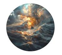 Piccolo tappetino per mouse da gaming, con base rotonda in gomma con bordi cuciti, tappetino per mouse per laptop, tastiera PC, tappetino per mouse per lavoro, gioco e ufficio, 20 cm