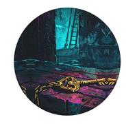 Piccolo tappetino per mouse da gaming, con chiave dorata perduta, base rotonda in gomma, tappetino da scrivania con bordi cuciti, tappetino per mouse per laptop, tastiera PC, tappetino per mouse per