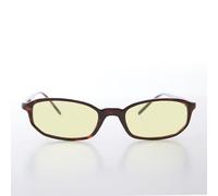 Piccolo Tartaruga Rettangolare Giallo Lenti Occhiali da Sole Vintage - Bard