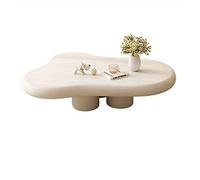 Piccolo tavolino da caffè da 99 cm a forma di nuvola, tavolino da tè con cuneo, moderno tavolo centrale realizzato in fibra di legno per soggiorno, casa, ufficio, gambe resistenti, supporto moderno
