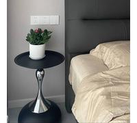 Piccolo tavolino rotondo da caffè, moderno, mobile per divano, design italiano di lusso leggero per soggiorno, comodino creativo