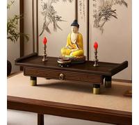 Piccolo Tavolo da Altare, Tavolo Per Incenso, Supporto for Preghiera, Design con Pannello Estraibile Retrattile, per Meditazione, Preghiera e Pratiche Spirituali(66*26*13cm/26*10.2*5.1in)